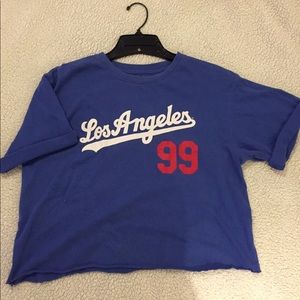 Cropped baseball t-shirt